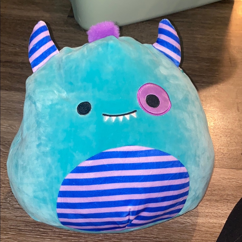 Squishmallows Blue and Purple Stuffed Animal with Striped Horns